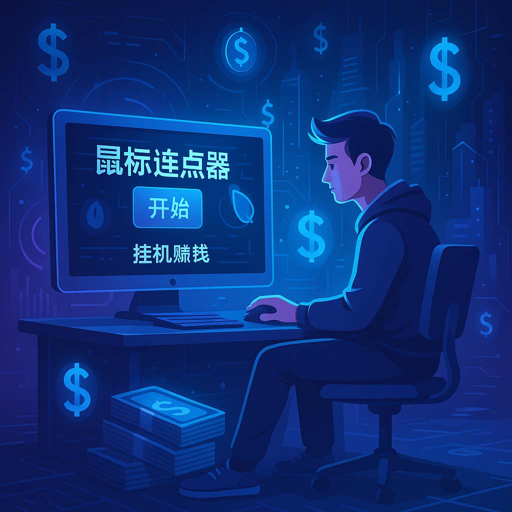鼠标连点器挂机赚钱和挂机做任务
