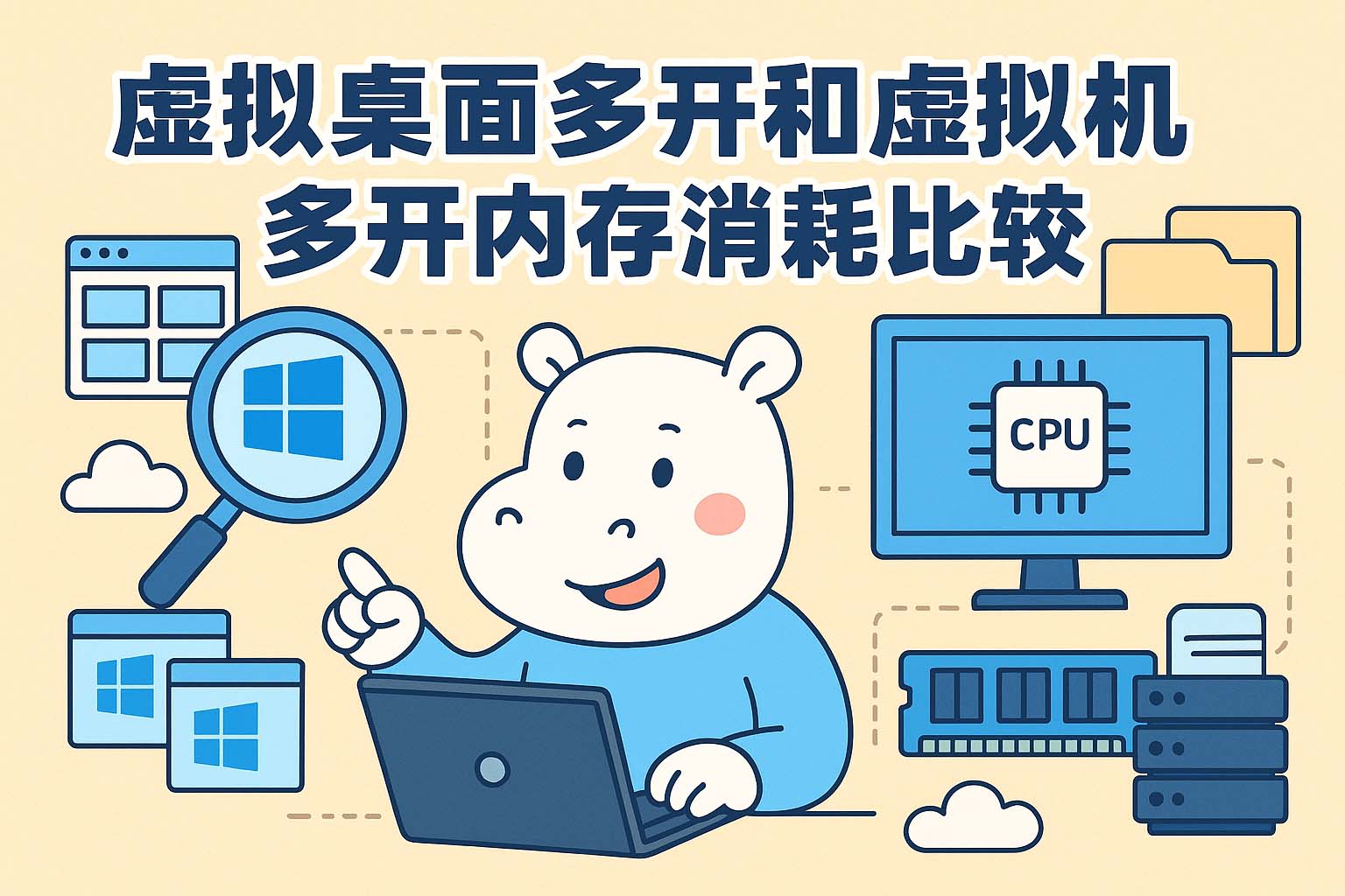 虚拟桌面多开和虚拟机多开内存消耗比较