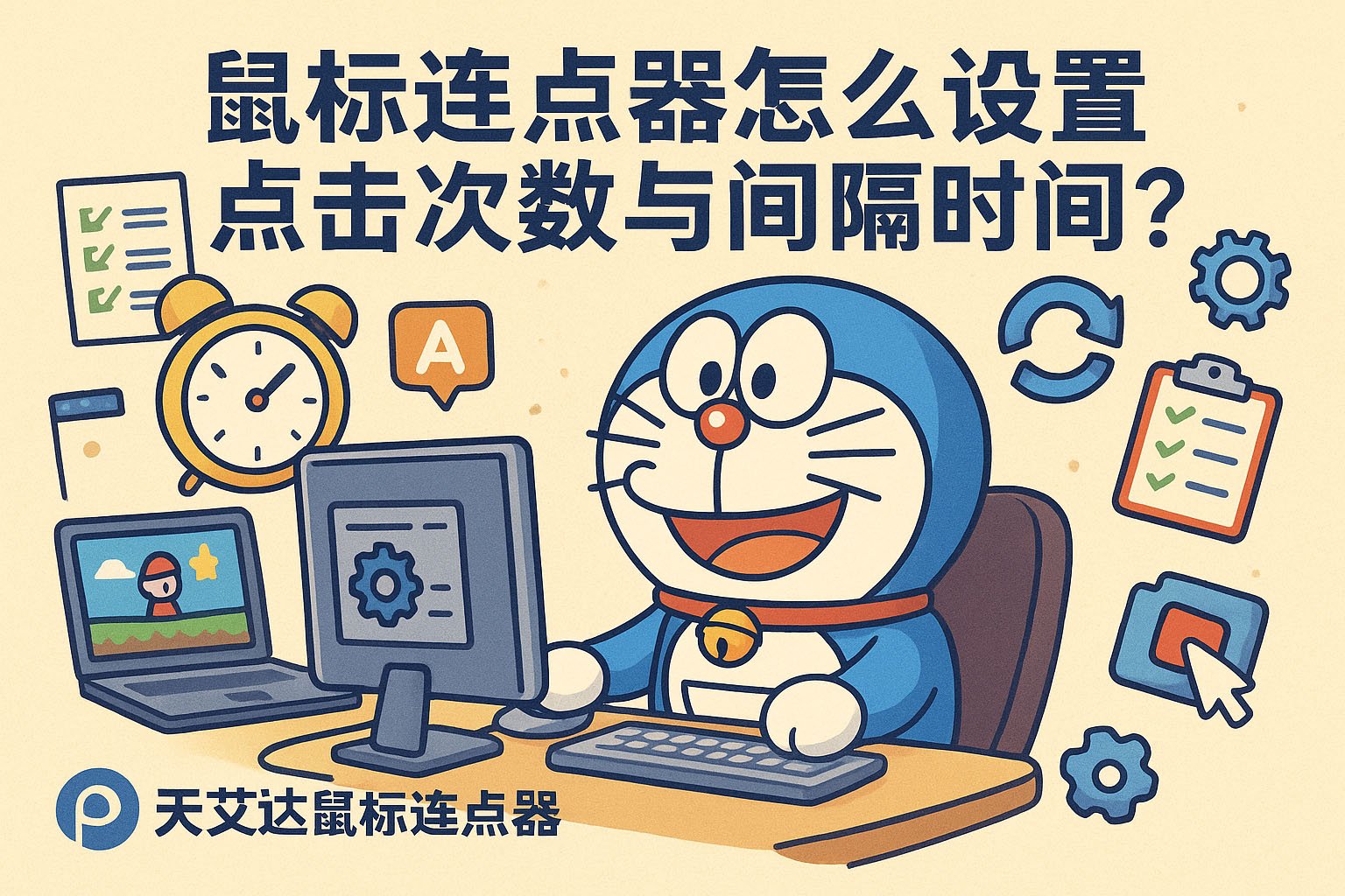 鼠标连点器怎么设置点击次数与间隔时间?