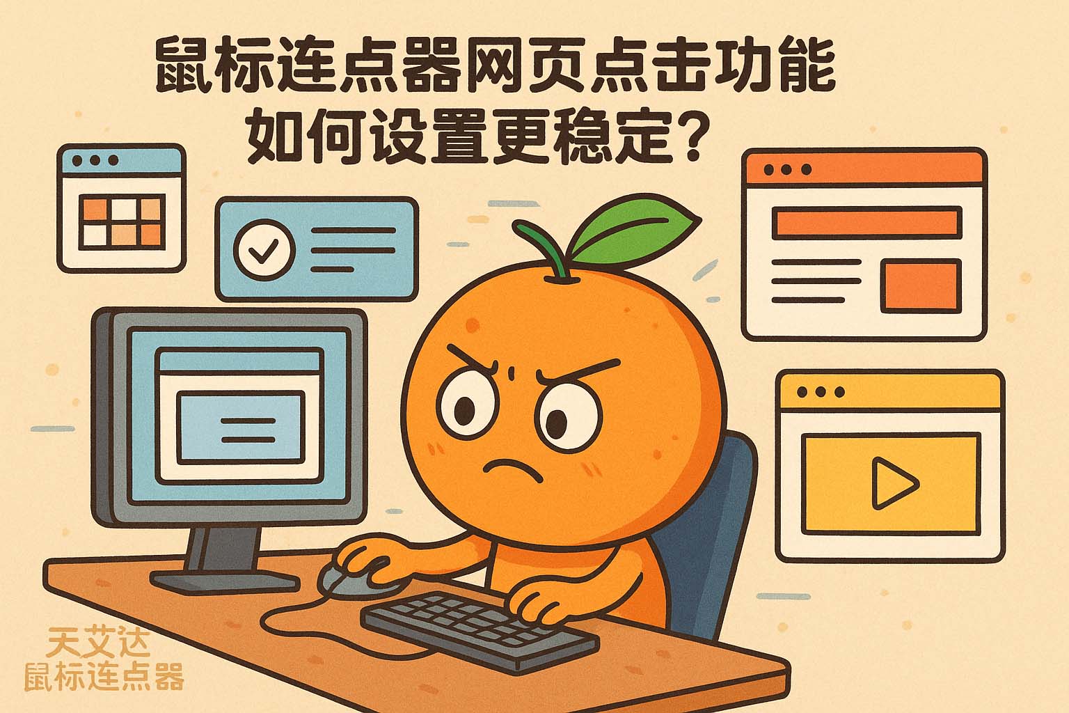 鼠标连点器网页点击功能如何设置更稳定?