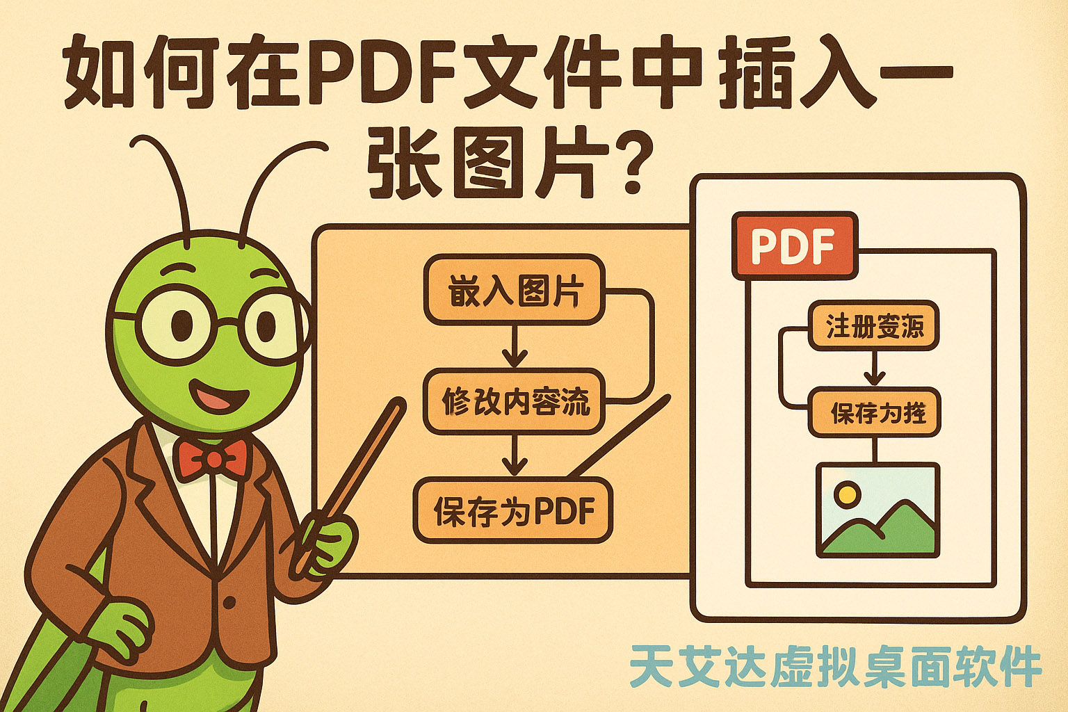 如何在PDF文件中插入一张图片?