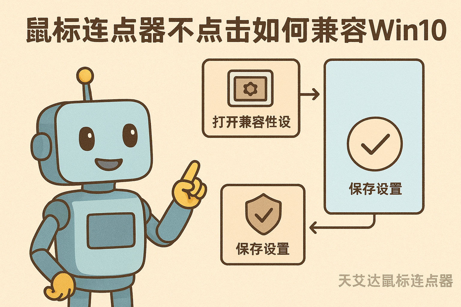 鼠标连点器不点击如何兼容Win10?