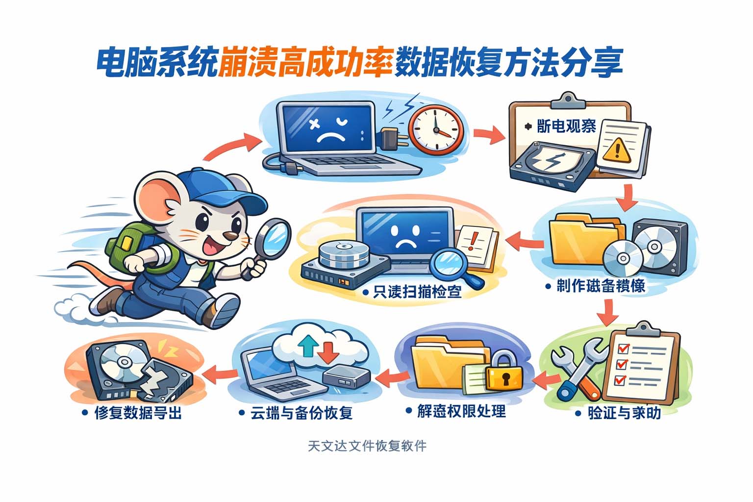 电脑系统崩溃高成功率数据恢复方法分享