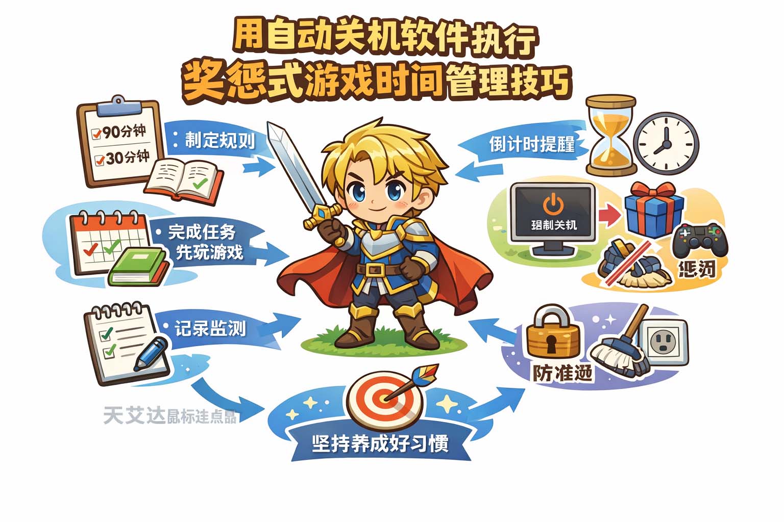 用自动关机软件执行奖惩式游戏时间管理技巧