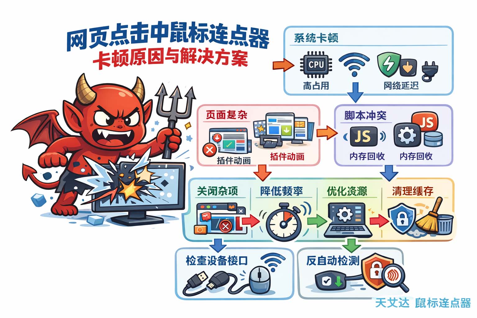 网页点击中鼠标连点器卡顿原因与解决方案