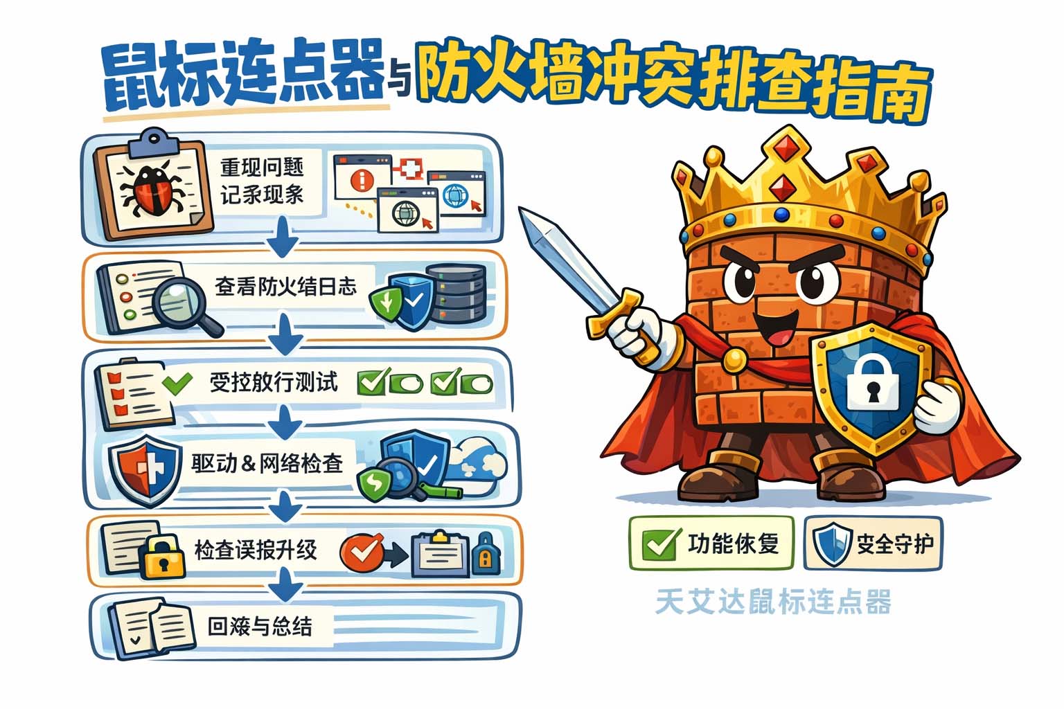 鼠标连点器与防火墙冲突排查指南